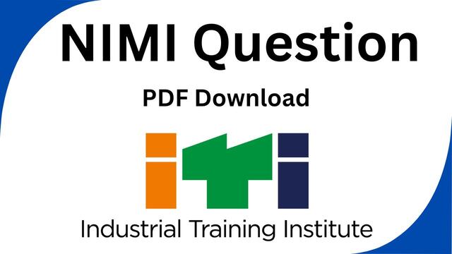 NCVT ITI NIMI Question Bank PDF Download 